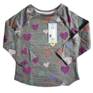 New! Toddler Girls' Heart Long Sleeve T-Shirt - Cat & Jack™